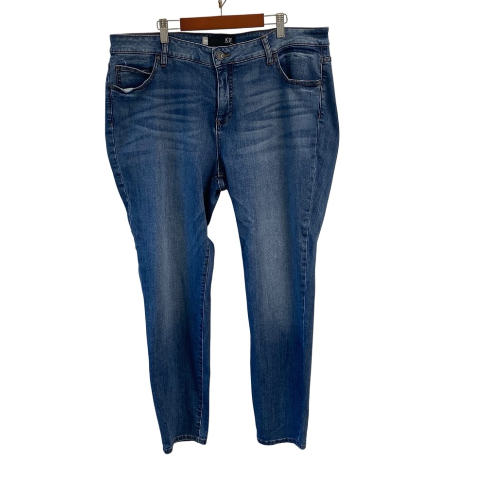 Kut from the Kloth Kurvy Diana Skinny Blue Skinny Jeans Medium Wash Size‎ 18W